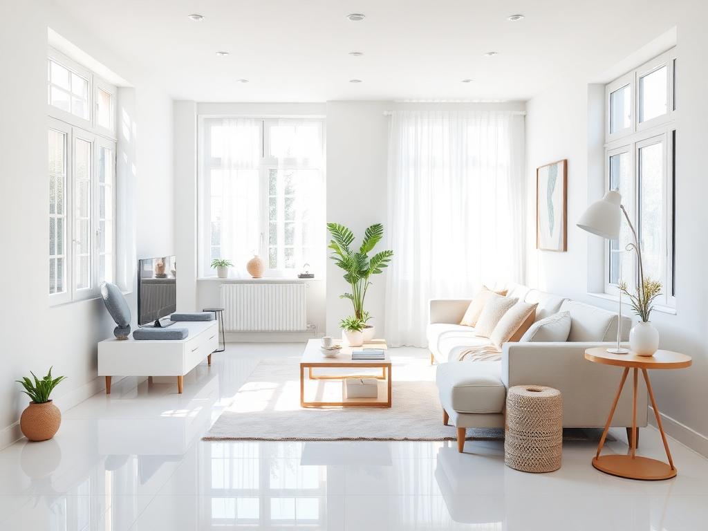 Bright, clean living room